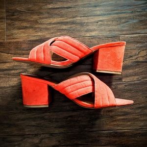 A New Day Orange Block Heels